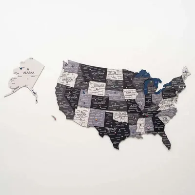 Other wall decoration - Wooden 3d Map of USA - Nordik S Prime Plus - ENJOY THE WOOD