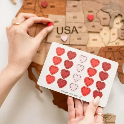 Objets de décoration - Punaises en Bois – Love - ENJOY THE WOOD