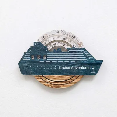 Objets de décoration - Carte du Monde en Bois Colorée 3D Travel Tracker Cruise Liner - Mystère - ENJOY THE WOOD