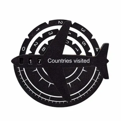 Objets de décoration - Carte du Monde en Bois Colorée 3D Travel Tracker – Minuit - ENJOY THE WOOD