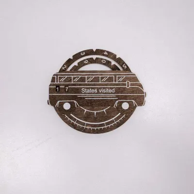 Objets de décoration - Carte des États-Unis en bois 3D Travel Tracker – Noyer foncé - ENJOY THE WOOD
