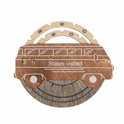Objets de décoration - Carte des États-Unis en bois 3D Travel Tracker – Smokey - ENJOY THE WOOD