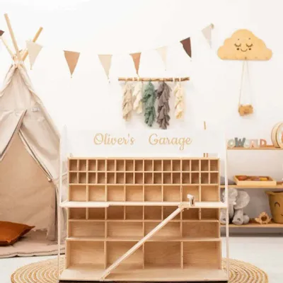 Objets de décoration - Garage de rangement pour petites voitures – Blanc - ENJOY THE WOOD