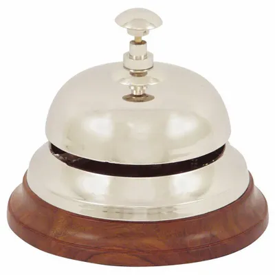 Decorative objects - Desk bell, nickel plated brass, diam. 4''1/3 - TRADE WINDS