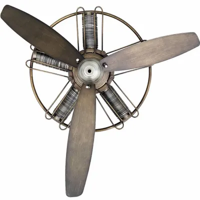 Other wall decoration - Wall propeller, three-bladed, antic silver, 27" x 7" x 23"1/2 - TRADE WINDS