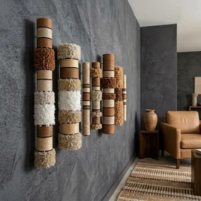 Autres décorations murales - Earth Echoes : ensemble d'installation murale texturé fait main, 6 piè - SARMAL DESIGN