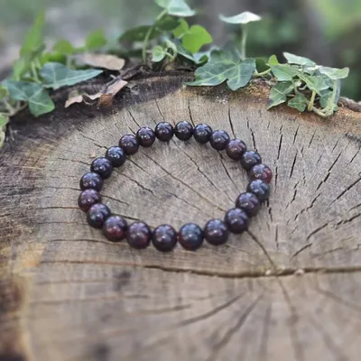 Bracelets - BRACELET PIERRE RONDE OEIL DE FER - JOLIE JULIE