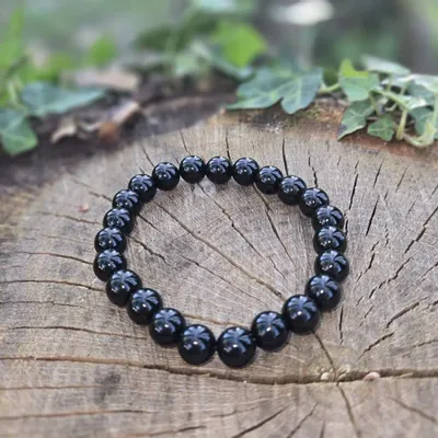 Bracelets - BRACELET PIERRE RONDE ONYX - JOLIE JULIE