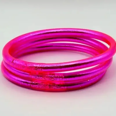 Bracelets - JONC BOUDHHISTE 5 MM PINK - JOLIE JULIE