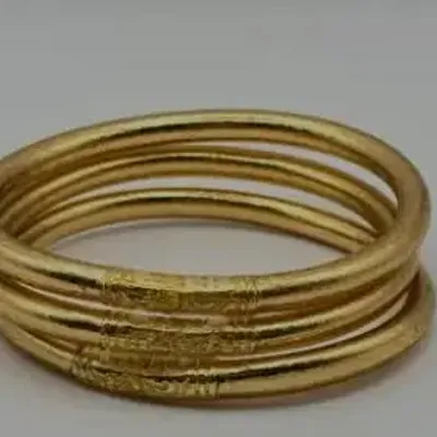 Bracelets - JONC BOUDHHISTE 5 MM LIGHT GOLD - JOLIE JULIE