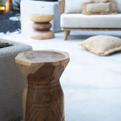Tabourets - Le Tabouret Bloom - Natural - BAZAR BIZAR LIVING