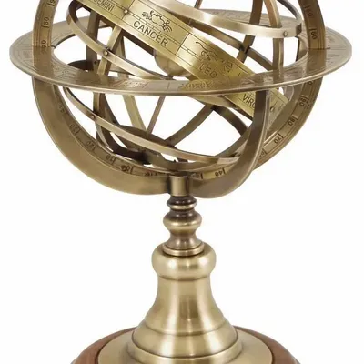 Decorative objects - Armiliary sphere, antic finish, H. 12" - TRADE WINDS