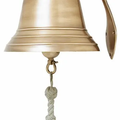 Other wall decoration - Heavy ship bell, antique brass finish, diam. 7'' - TRADE WINDS