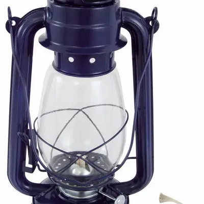 Outdoor table lamps - Dark blue hurricane lantern 12", burning time 24h - TRADE WINDS