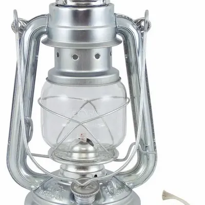 Outdoor table lamps - Zinc finish hurricane lantern, H : 10'' - TRADE WINDS