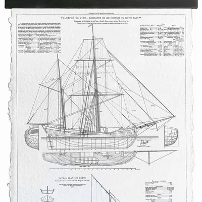 Autres décorations murales - Toile parchemin 2 navires XIXe, 35,5 x 46 cm - TRADE WINDS