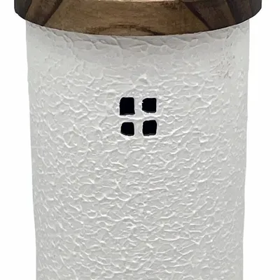 Objets de décoration - Phare en bois blanc et cordage, H. 20 cm - TRADE WINDS
