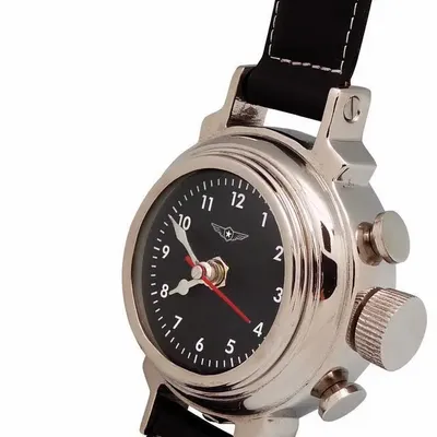 Montres et horlogerie - Montre à poser, pendulette de bureau, D.11 cm, H.21.50 cm - TRADE WINDS