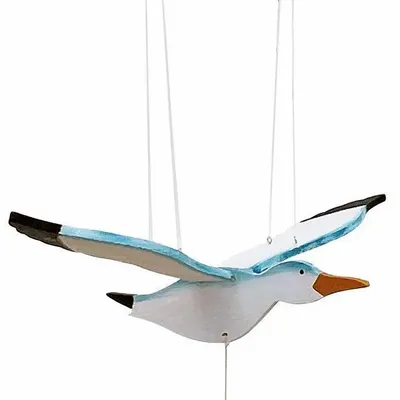 Objets déco enfant - Mobile mouette en bois, 56 x 33 cm (UVx4) - TRADE WINDS