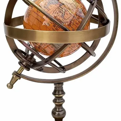 Objets de décoration - Sphere armillaire et son globe terrestre H : 31 cm - TRADE WINDS
