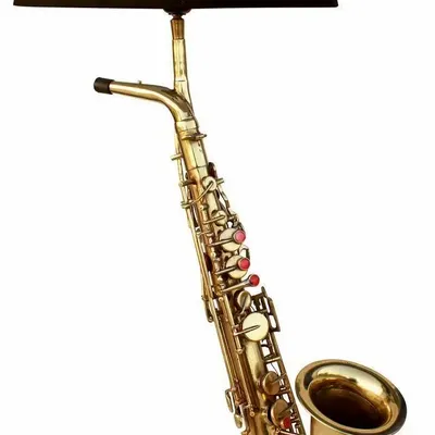 Lampes à poser - Lampe saxophone en L, base pierre, H.88 cm, 230V-E27-60W, livrée av AJ 2953 - TRADE WINDS