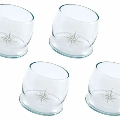 Verres - Set de 4 verres culbutos PM - Regate, H. 5,5 cm - TRADE WINDS