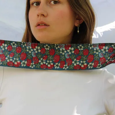 Foulards et écharpes - Foulard en Soie Les Bandeaux Slash Les Belles Vagabondes - LES BELLES VAGABONDES