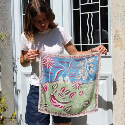 Foulards et écharpes - Foulards en Soie Les Minis Les Belles Vagabondes - LES BELLES VAGABONDES