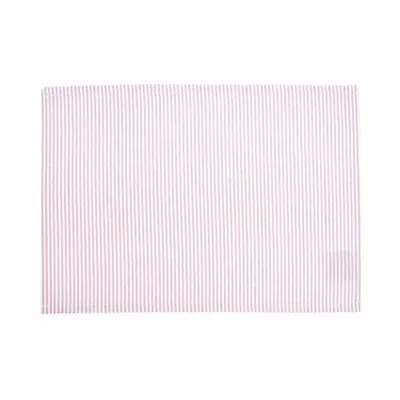 Linge de table textile - SET DE TABLE ESSUYABLE RECYCLÉ, BOSSE, ROSE CLAIR/BLANC 33x45 - BY WILLE