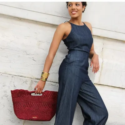 Sacs et cabas - Sac raphia ELLA (Bordeaux) - KLEO