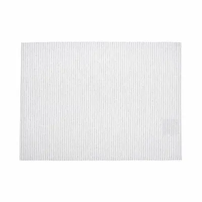 Linge de table textile - SET DE TABLE ESSUYABLE RECYCLÉ, BOSSE, GRIS CLAIR/BLANC 33x45 - BY WILLE