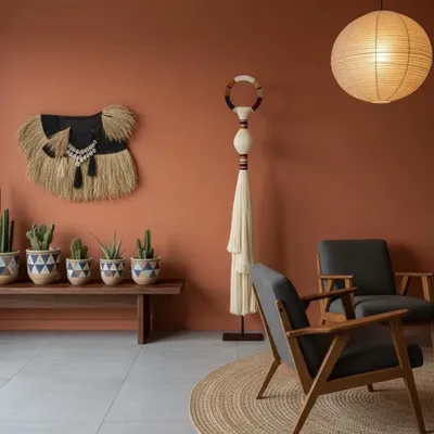 Autres décorations murales - Totem solitaire : objet sculptural sur pied fait main - SARMAL DESIGN