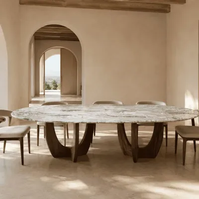 Tables Salle à Manger - Table à manger Virella - EMPREINTE DU TEMPS