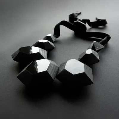 Customizable objects - LEATHER JEWELRY - PERL' PRINT necklace - SOPHIE • TERRIERE BIJOUX DE CUIR