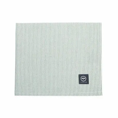 Linge de table textile - NAPPE ESSUYABLE RECYCLÉE BOSSE, VERT/BLANC 140x310cm - BY WILLE