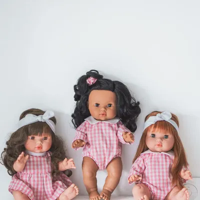 Toys - Pink Gingham Doll Romper - LES FEES LOUPHINE