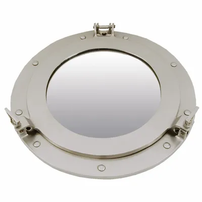 Miroirs - Miroir hublot aluminium, étamé, 30 cm - TRADE WINDS