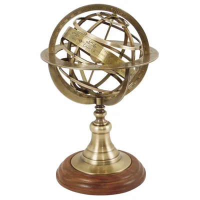 Objets de décoration - Sphère armillaire laiton vieilli - H.30 cm - TRADE WINDS