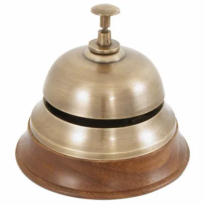 Objets de décoration - Cloche de comptoir, finition laiton vieilli, diam. 11 cm - TRADE WINDS