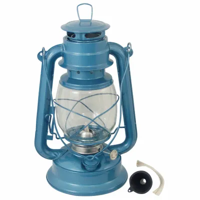 Lampes de table extérieures - Lampe tempete bleue, H : 28 cm - TRADE WINDS