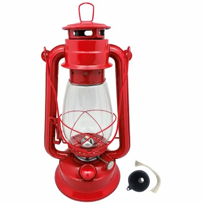 Lampes de table extérieures - Lampe tempete rouge, H. 310 mm - TRADE WINDS