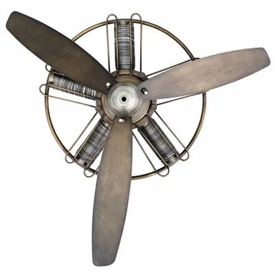 Other wall decoration - Wall propeller, three-bladed, antic silver, 27" x 7" x 23"1/2 - TRADE WINDS