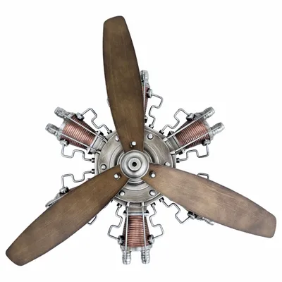 Other wall decoration - Wall propeller, three-bladed, antic copper, 26" x 7" x 23"1/2 - TRADE WINDS