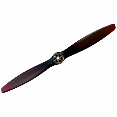 Other wall decoration - Paulownia wooden propeller with vintage burgundy extremities, L.47”1/4, delivered with wall hanging - TRADE WINDS