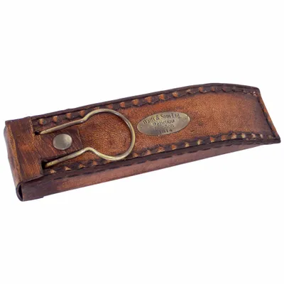 Autres fournitures bureau  - Loupe de travail dans étui cuir, laiton vieilli, grossissement x2,5 - TRADE WINDS