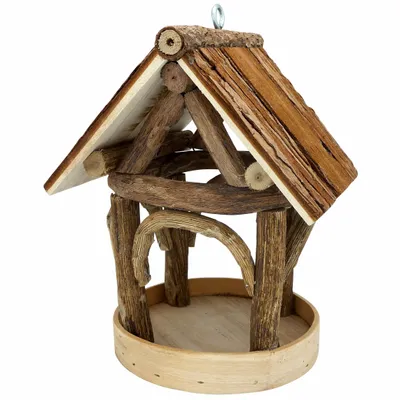 Ornements - Mangeoire pr oiseaux PM, sapin, H.20x16x14 cm - TRADE WINDS