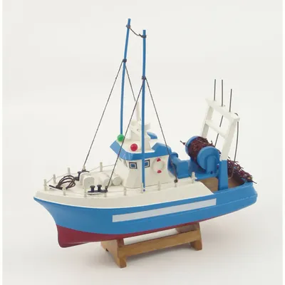 Objets de décoration - Chalutier bleu, L.20, H.20, l. 6 cm - TRADE WINDS