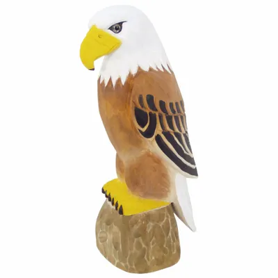 Sculptures, statuettes and miniatures - Wooden eagle H : 11"4/5 - TRADE WINDS