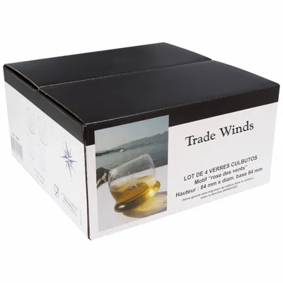 Glass - Rocking glass, H : 3''1/7, set of 4 - TRADE WINDS