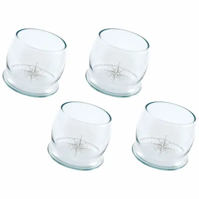 Glass - Rocking glass, H : 2", set of 4 - TRADE WINDS